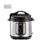 Black+Decker 1000W 6.0L Digital Multi-Function Electric Pressure Cooker (PCP1000-B5) - قدر ضغط كهربائي ديجيتال من بلاك اند ديكر – موديل PCP1000-B5