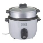 Black+Decker 700W 1.8L Non-Stick Automatic Rice Cooker with Steamer (RC1860-B5) - طباخ أرز كهربائي أوتوماتيكي غير لاصق من بلاك اند ديكر – موديل RC1860-B5