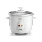 Black+Decker 300W 0.6L Compact Personal Automatic Rice Cooker (RC650-B5) - طباخ أرز كهربائي أوتوماتيكي غير لاصق من بلاك اند ديكر – موديل RC650-B5