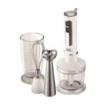 Black+Decker 400W 3-in-1 Immersion Hand Stick Blender with Chopper, Whisk & Beaker (SB4000-B5) - خلاط يدوي عامودي 3 في 1 مع مفرمة وخفاقة من بلاك اند ديكر 400 واط – موديل SB4000-B5