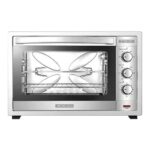 Black+Decker 2200W 62L Large Double-Glass Convection Toaster Oven with Rotisserie (TRO62RDG-B5) - فرن كهربائي محمصة بزجاج مزدوج وشواية من بلاك اند ديكر – موديل TRO62RDG-B5