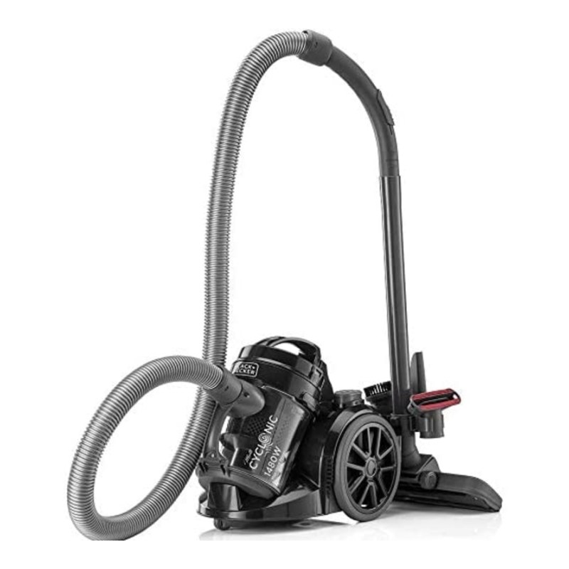 Black+Decker 1480W Bagless Cyclonic Canister Vacuum Cleaner (VM1480-B5) - مكنسة كهربائية فائقة الشفط من بلاك اند ديكر – موديل VM1480-B5
