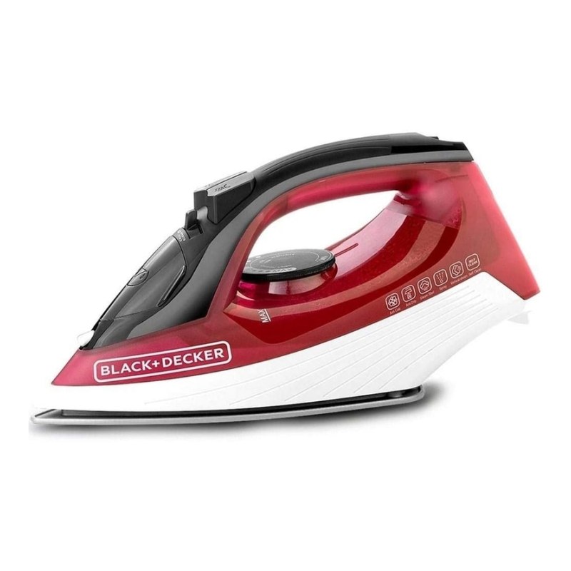 Black+Decker 1600W Anti-Drip Non-Stick Steam Iron (X1550-B5) - مكواة بخار للملابس من بلاك اند ديكر – موديل X1550-B5