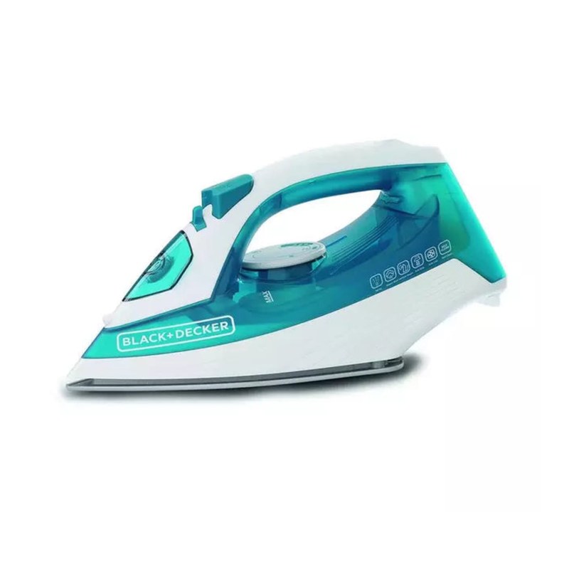 Black+Decker 1600W Continuous Steam Iron with Non-Stick Soleplate (X1575-B5) - مكواة بخار للملابس من بلاك اند ديكر – موديل X1575-B5
