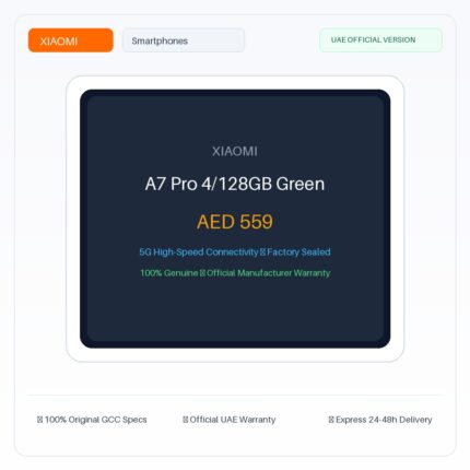 شاومي A7 برو 4/128 جيجابايت أخضر - نسخة الإمارات الرسمية | Xiaomi A7 Pro 4/128GB Green - Official UAE Version