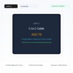 أبل C to C كابل أصلي - نسخة الإمارات الرسمية | Apple C to C Cable - Official UAE Version