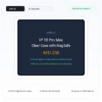أبل IP 18 برو ماكس كفر حماية شفاف ماج سيف - نسخة الإمارات الرسمية | Apple IP 18 Pro Max Clear Case with MagSafe - Official UAE Version