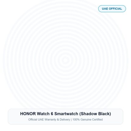 HONOR Watch 6 Smartwatch (Shadow Black) Real Studio Photo UAE