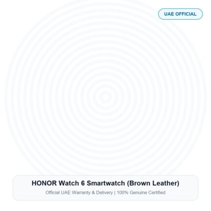HONOR Watch 6 Smartwatch (Brown Leather) Real Studio Photo UAE