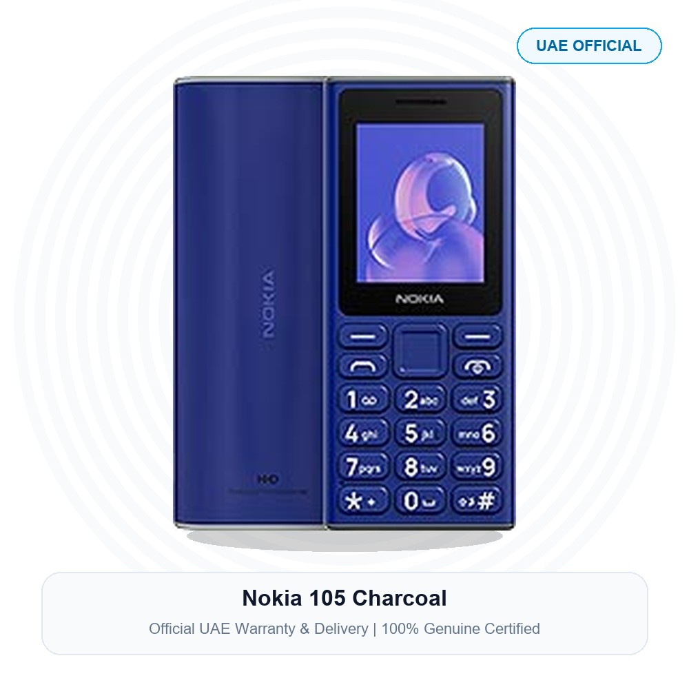 Nokia 105 Charcoal Official UAE Real Photo Nokia 105 Charcoal Real Studio Photo UAE