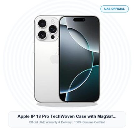 Apple IP 18 Pro TechWoven Case with MagSafe Black Real Studio Photo UAE