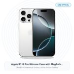 Apple IP 18 Pro Silicone Case with MagSafe Black Real Studio Photo UAE