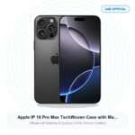 Apple IP 18 Pro Max TechWoven Case with MagSafe Black Real Studio Photo UAE